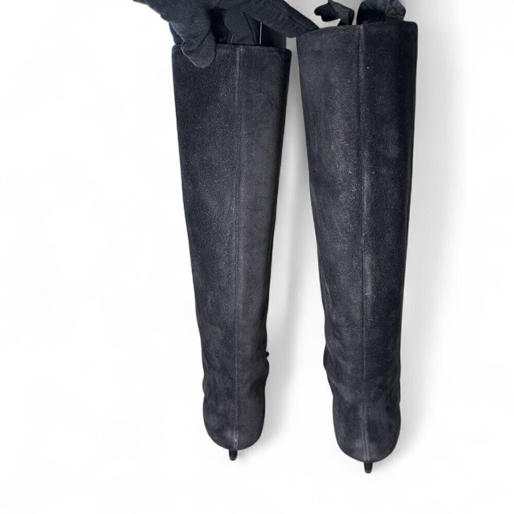 Burberry Women's Knee-High Suede Storm Boot with Bow EU 39 NEW IN BOX - Picture 4 of 16